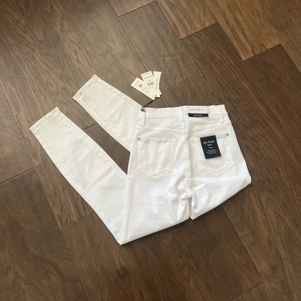 7 for all mankind BRAND NEW slim illusion white skinny jeans